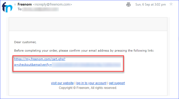 Verify email address